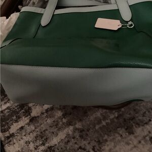 Coach color lock pebble leather tote